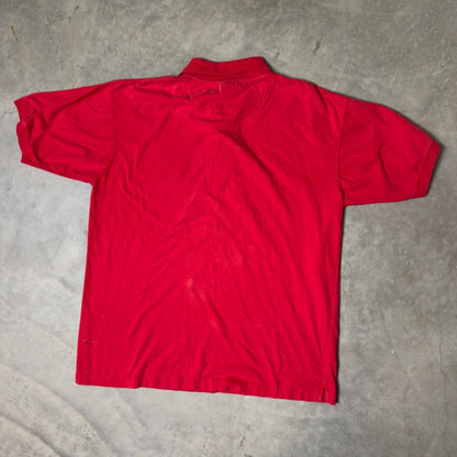 Y2K Pro Edge Nebraska Huskers Polo Shirt Mens Large Red Vintage College Football