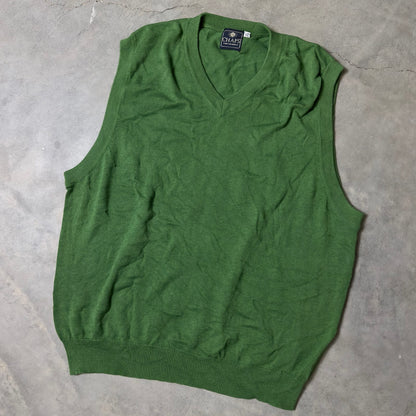 Vintage Chaps Fine Casuals Sweater Vest Mens XL Green