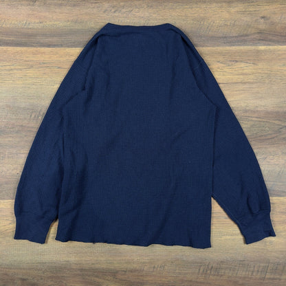 Vintage J.E. Morgan Mens XL Navy Blue Thermal Shirt