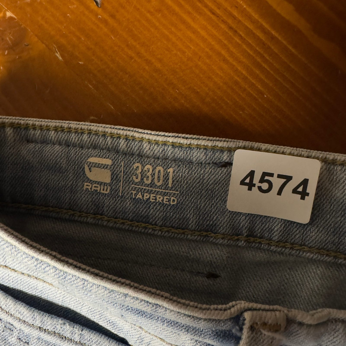 G-Star Raw 3301 Tapered Jeans Mens 30x32 Light Wash Skater