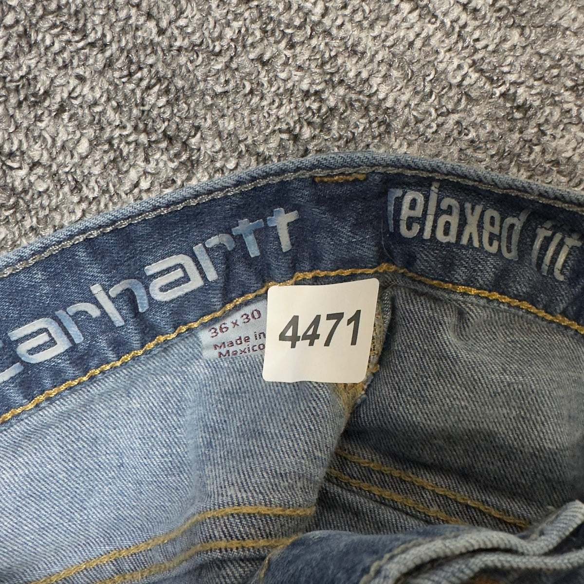Carhartt Relaxed Fit Jeans Mens 36x30 Blue Workwear