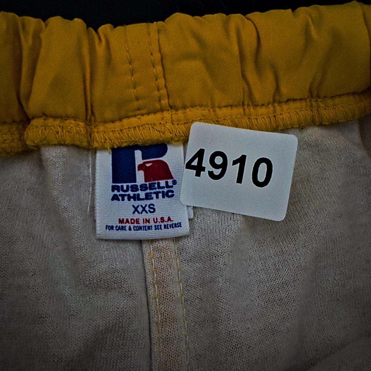 Vintage Russell Athletic Track Pants Mens XXS Yellow