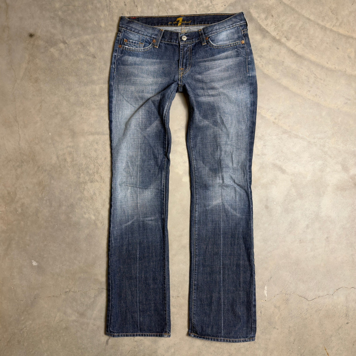 Y2K 7 For All Mankind Bootcut Jean Women 30 Blue Medium Wash