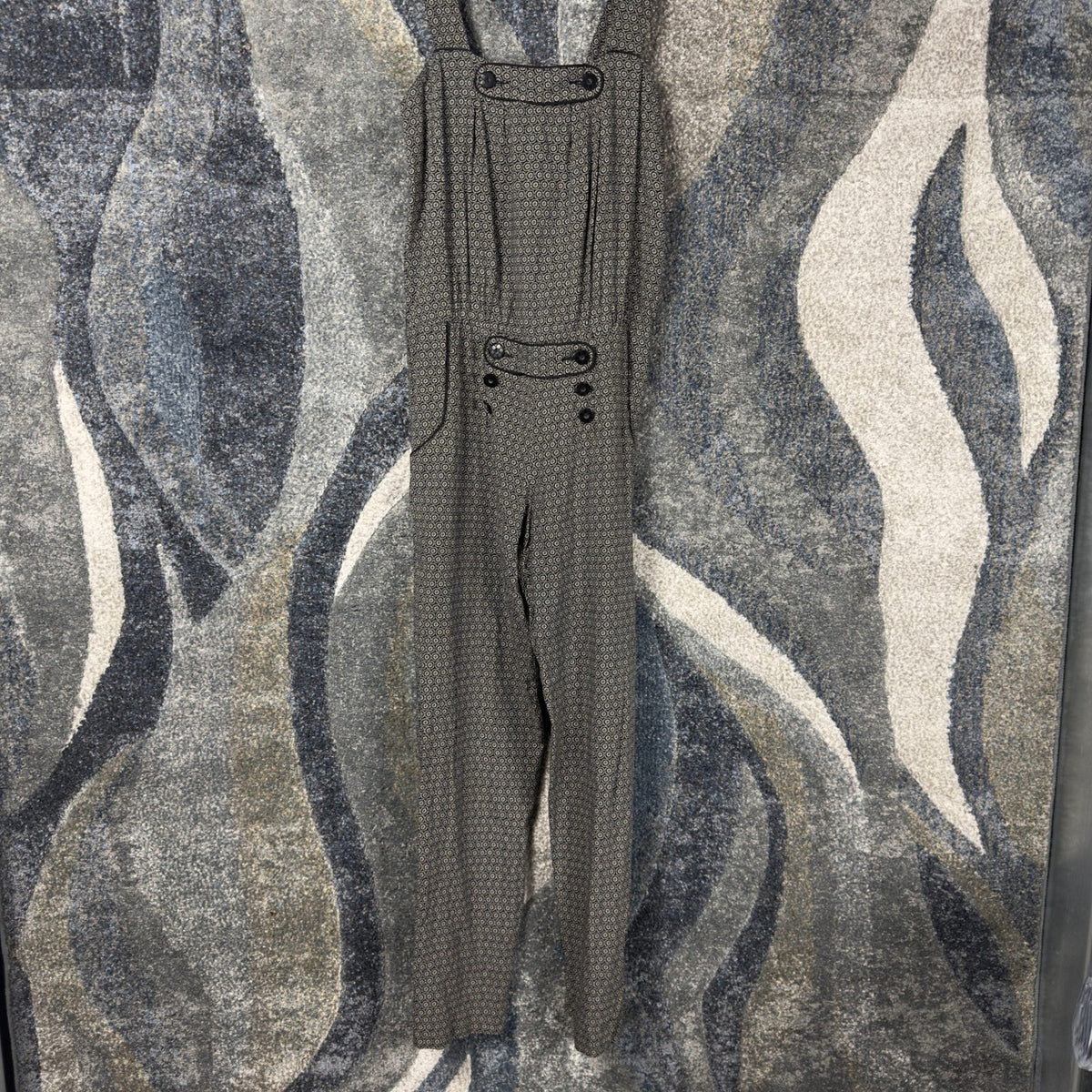 Daughters of Liberation Bib Jumpsuit Womens 4 Black Beige