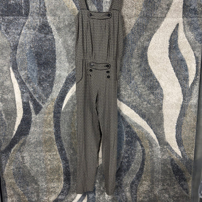 Daughters of Liberation Bib Jumpsuit Womens 4 Black Beige