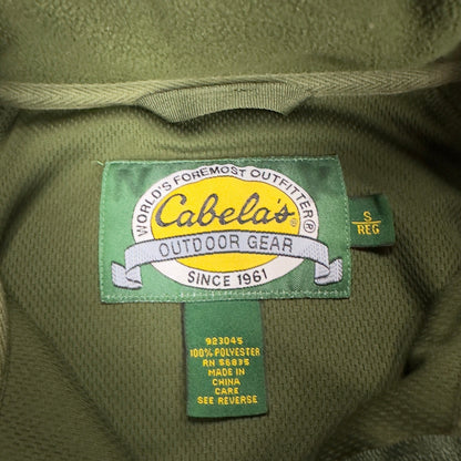 Cabelas Mens Full Zip Fleece Jacket Olive Green Size S