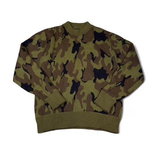 Vintage Kolpin Knit Sweater Unisex M Green Camo Streetwear