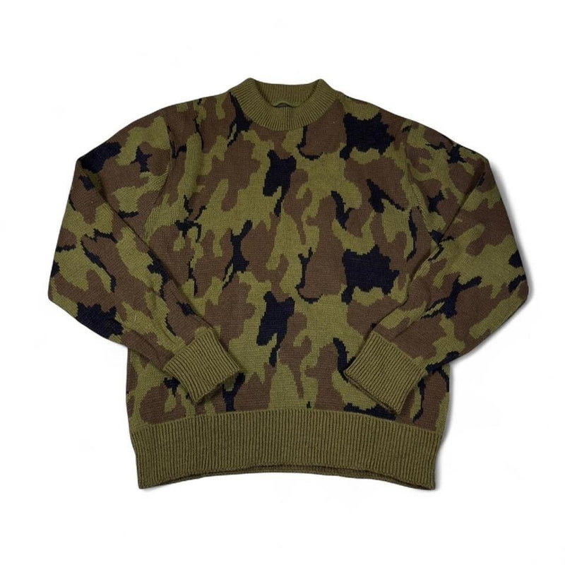 Vintage Kolpin Knit Sweater Unisex M Green Camo Streetwear