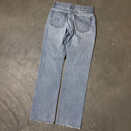 Y2K Rock & Republic Straight Leg Jeans Mens 30x34 Distressed Baggy Streetwear
