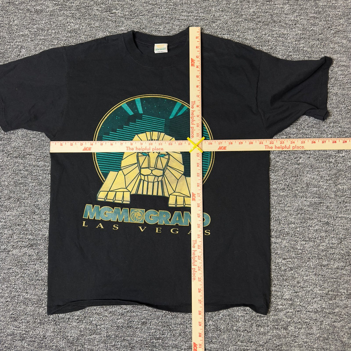 Vintage 1993 MGM Grand Las Vegas Lion Tee Large Black Casino
