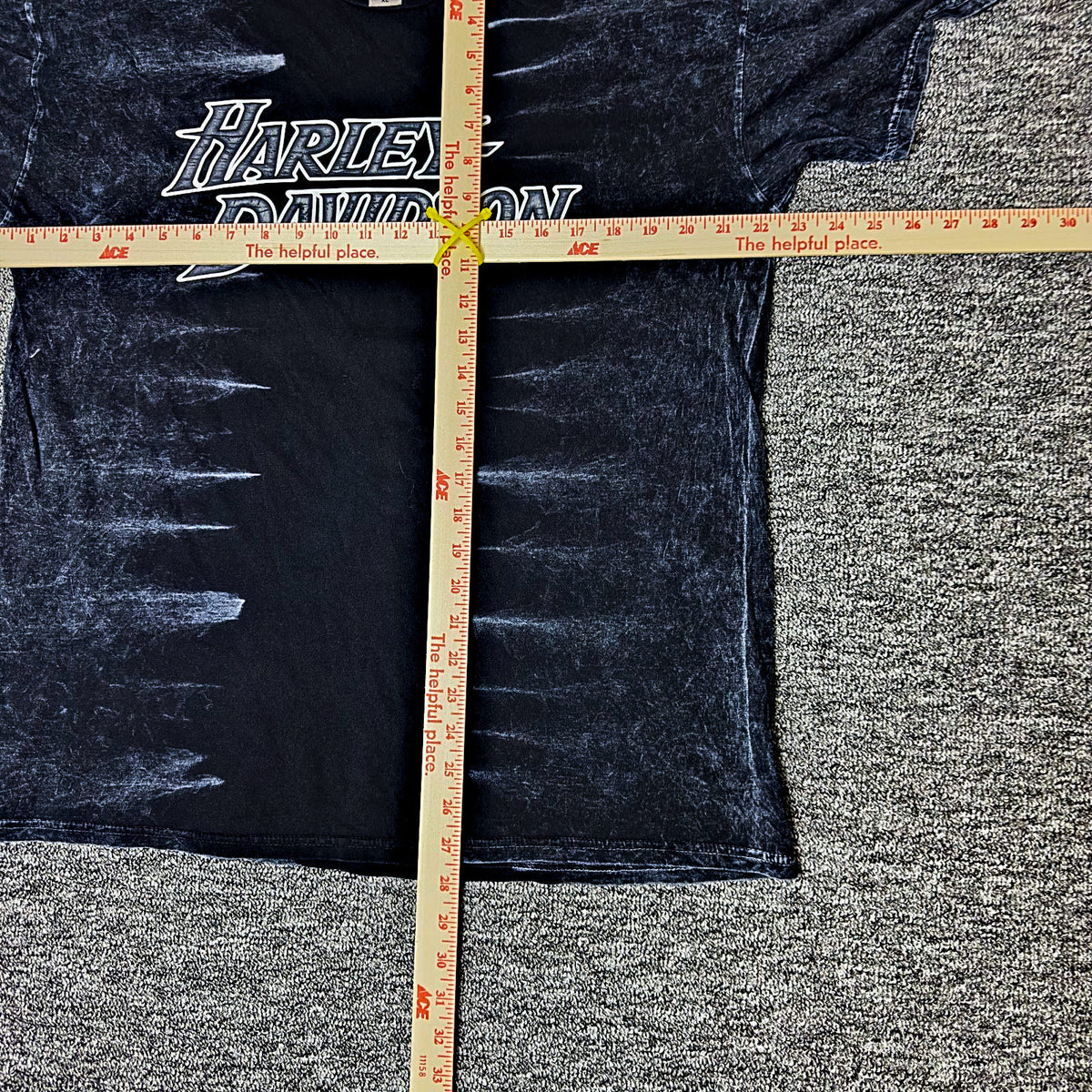Harley Davidson Superstition Tee Mens XL Black Acid Wash