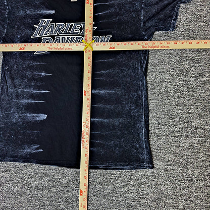 Harley Davidson Superstition Tee Mens XL Black Acid Wash