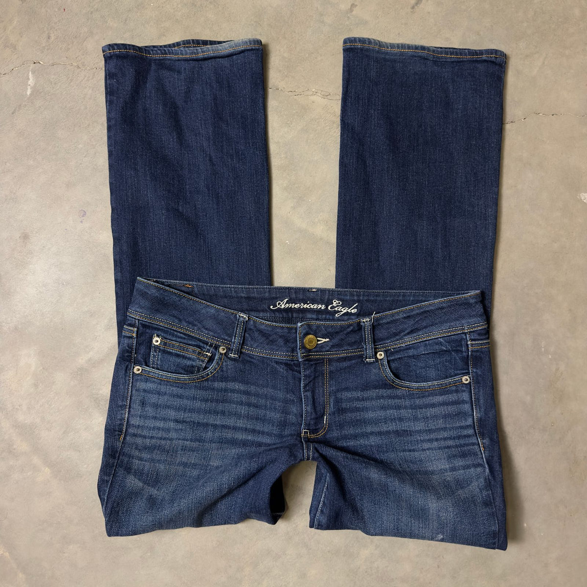 American Eagle Slim Boot Jeans Womens Size 12 Dark Wash