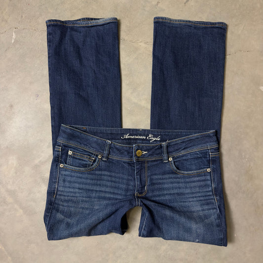 American Eagle Slim Boot Jeans Womens Size 12 Dark Wash