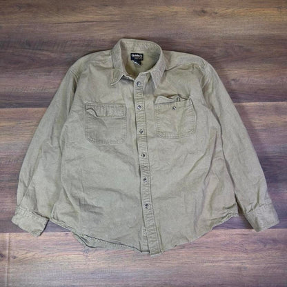 Guide Series Button Up Shirt Mens XL Tan Workwear Rugged