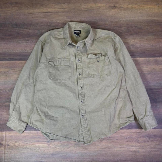Guide Series Button Up Shirt Mens XL Tan Workwear Rugged