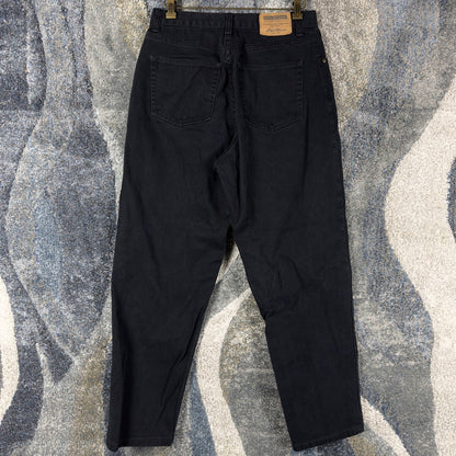 Vintage Eddie Bauer Straight Jeans Womens 12 Black High Rise