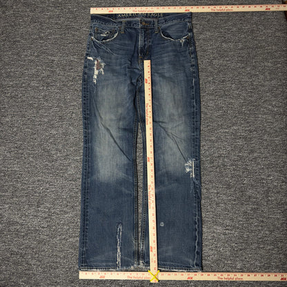 Y2K American Eagle Bootcut Jeans Mens 34x34 Distressed