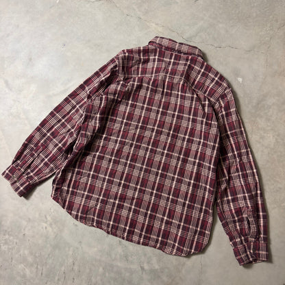 Carhartt Plaid Button Down Shirt Womens XL Burgundy