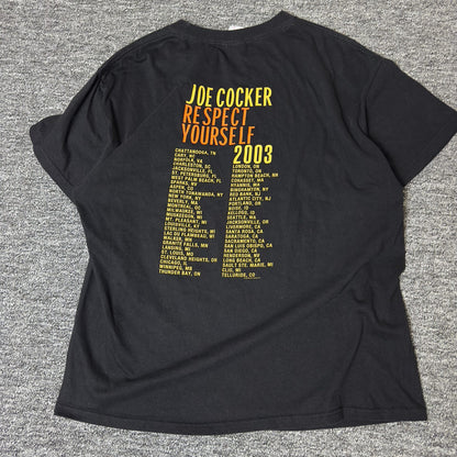Vintage 2003 Joe Cocker Respect Yourself Tee Large Black