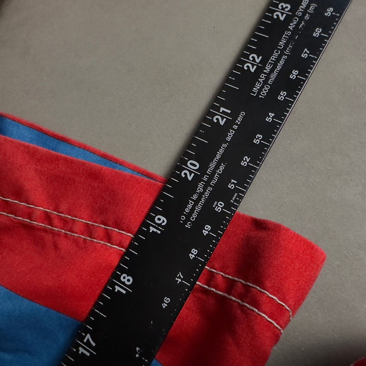 American Eagle Board Shorts Mens M Red Blue Striped Surf