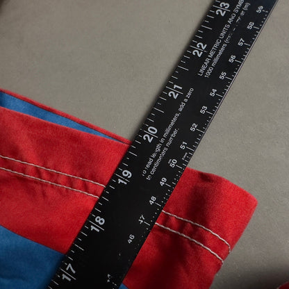 American Eagle Board Shorts Mens M Red Blue Striped Surf