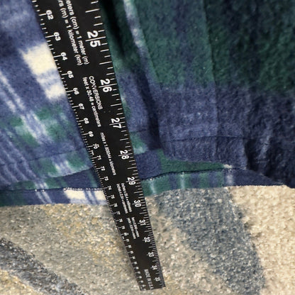 Vintage Anchor Blue Fleece Plaid Shirt Mens S Blue Green