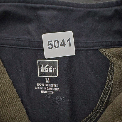 REI Fleece Pullover Mens M Olive Green Gorpcore