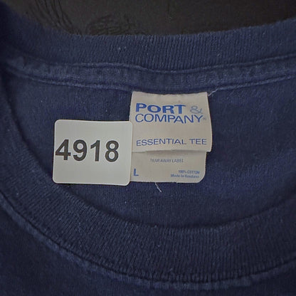 Port & Company Rapid Tac Tee Mens L Navy Graphic Workwear