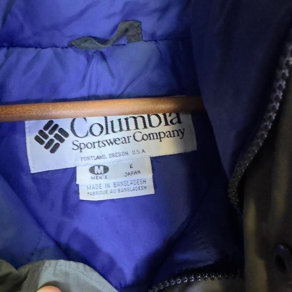 Columbia Men's Medium Winter Jacket Black Purple