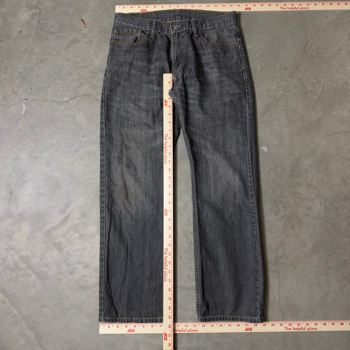 Levi's 514 Straight Jeans Mens 32x30 Faded Charcoal Gray