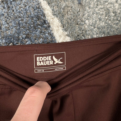 NWT Eddie Bauer Wayfarer Barrel Pants Womens M Concord Brown
