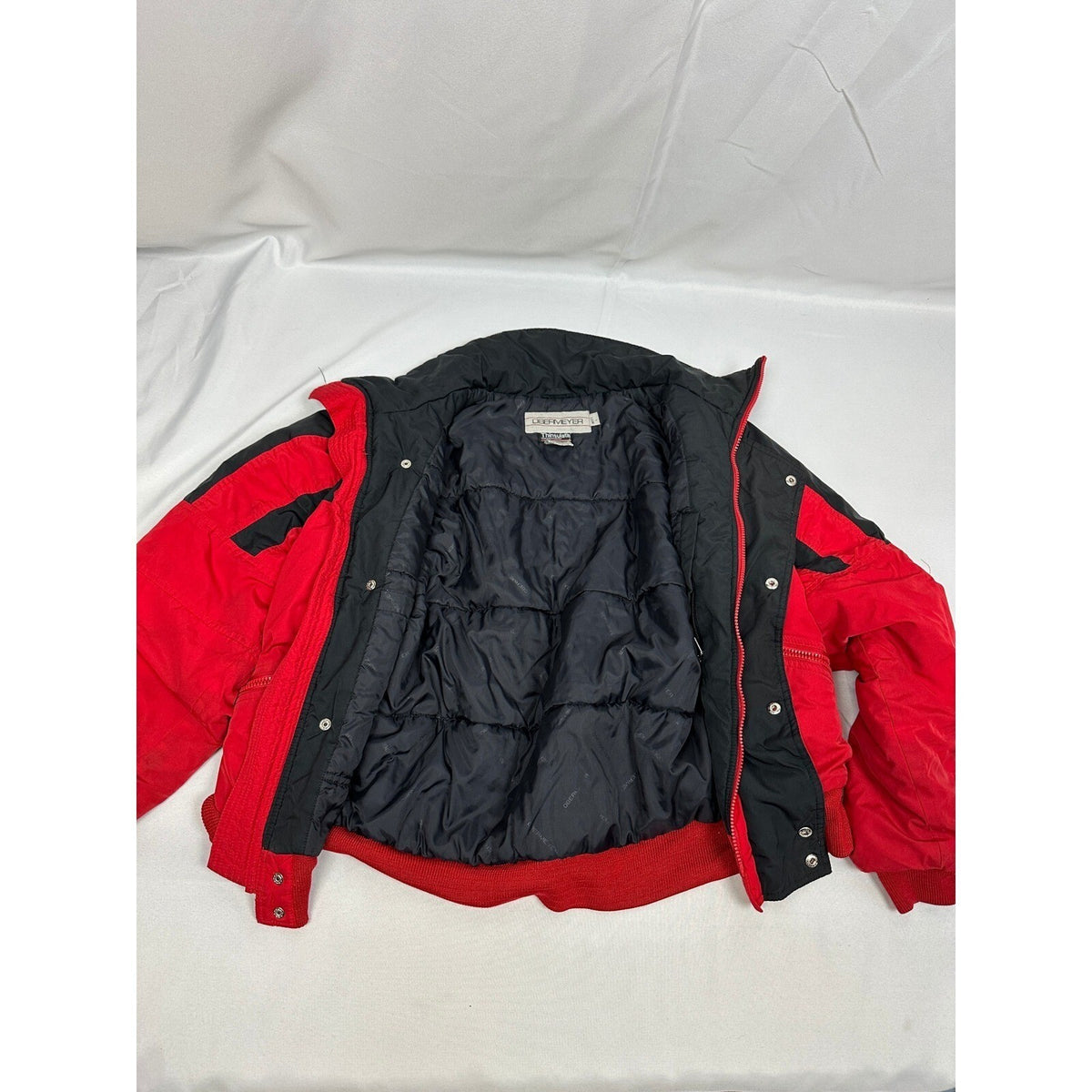 Vintage Obermeyer Mens L Ski Jacket Red Black