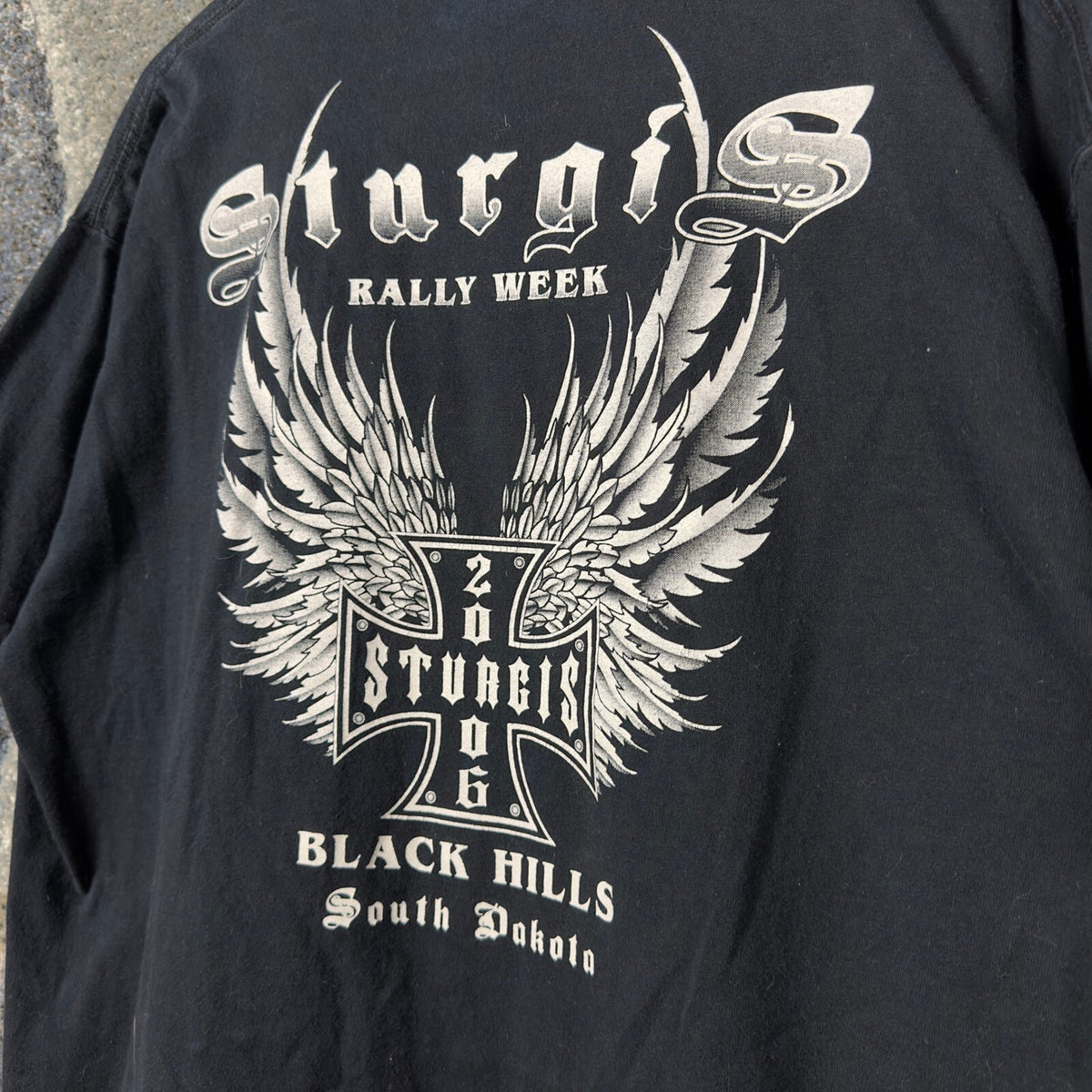 Vintage 2006 Sturgis Rally T-Shirt Mens XL Black Black Hills