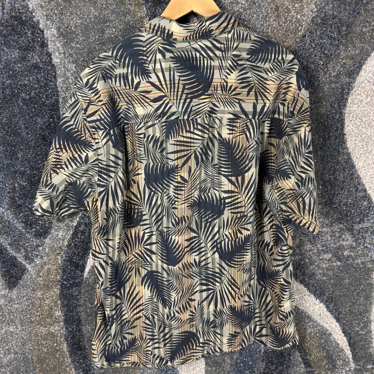 Vintage Chaps Ralph Lauren Hawaiian Shirt Mens L Palm Print