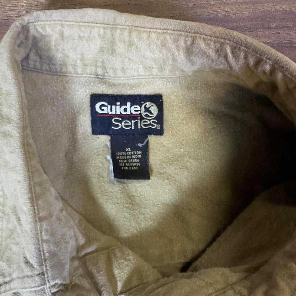 Guide Series Button Up Shirt Mens XL Tan Workwear Rugged