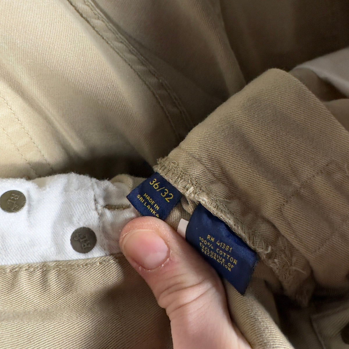 Polo Ralph Lauren Straight Leg Chinos Mens 36x32 Tan Khaki
