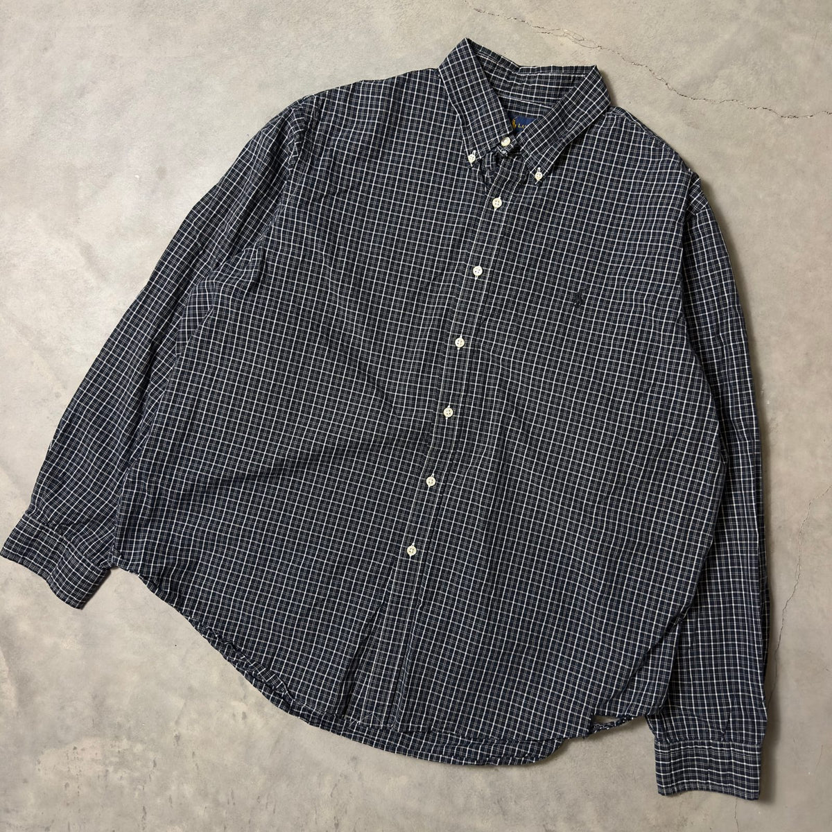 Ralph Lauren Check Shirt Mens XXL Black As Is