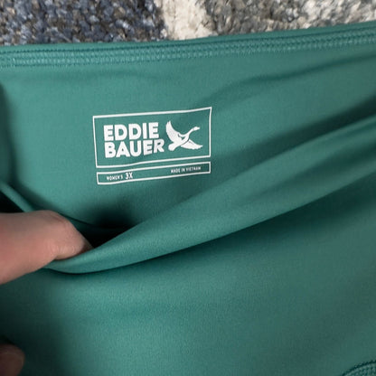 NWT Eddie Bauer Guide Trex Capris Womens 3X Green Activewear