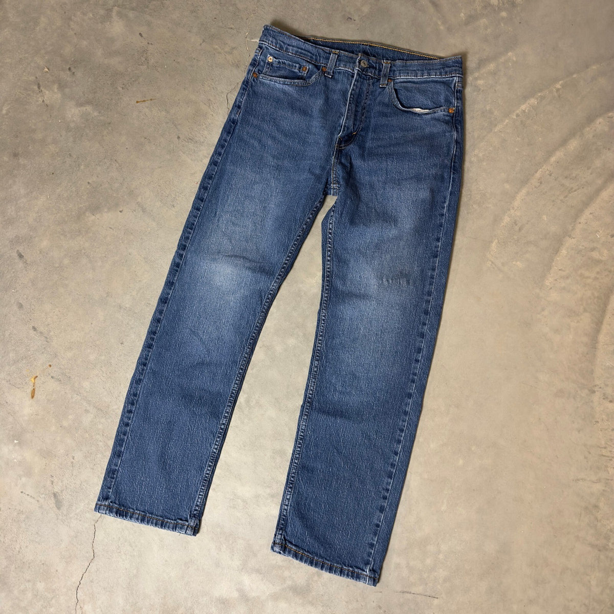 Levi's 505 Regular Fit Jeans Mens W34 L30 Blue Baggy Denim