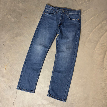 Levi's 505 Regular Fit Jeans Mens W34 L30 Blue Baggy Denim