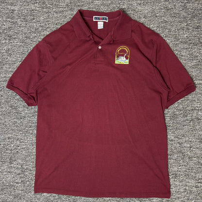 Jerzees Abercrombie Country Inn Polo Mens L Burgundy