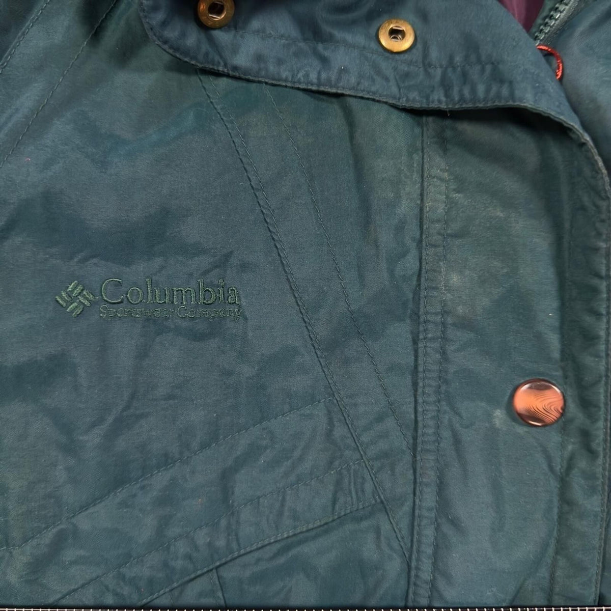 Vintage Columbia Parka Womens Large Green Outdoor Jacket