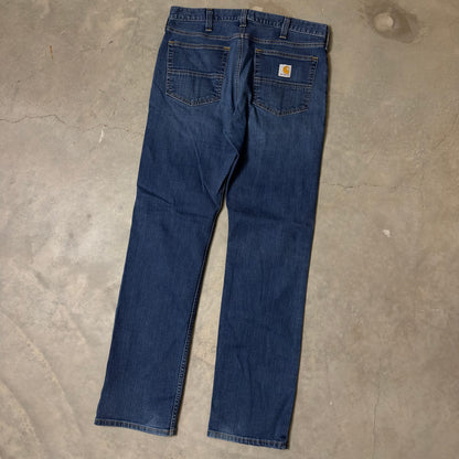Carhartt Relaxed Fit Jeans Mens 33x32 Dark Wash Denim