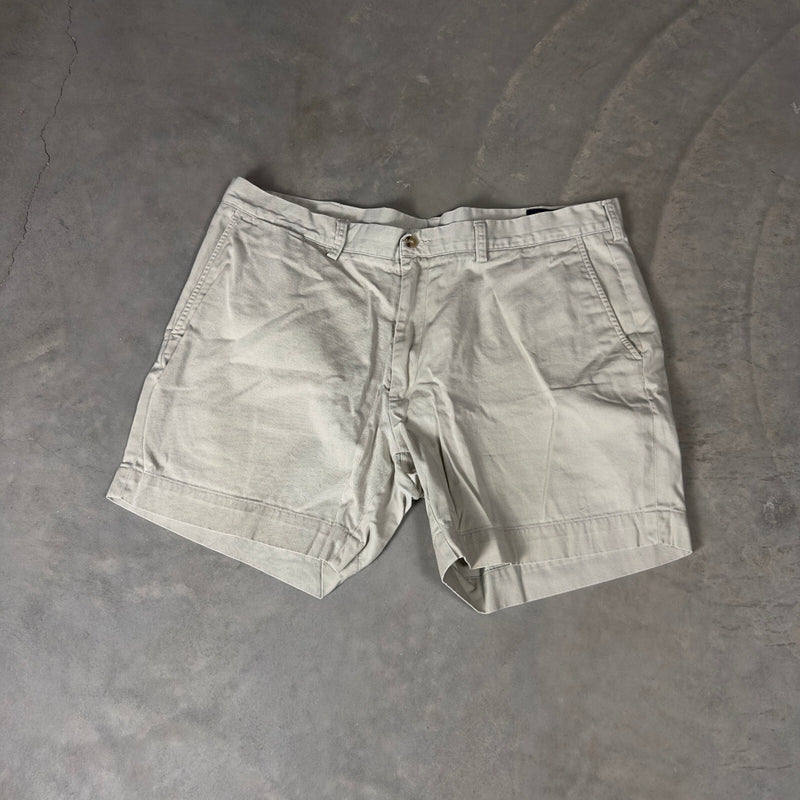 Polo Ralph Lauren Chino Shorts Mens 38 Tan Khaki Flat Front