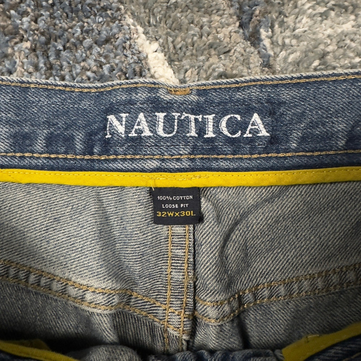 Y2K Nautica Loose Fit Jeans Mens 32x30 Medium Wash Baggy