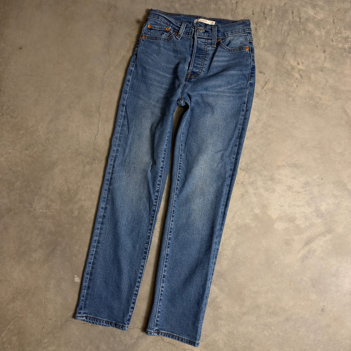 Levi's Wedgie Straight Jeans Womens 25x28 Blue