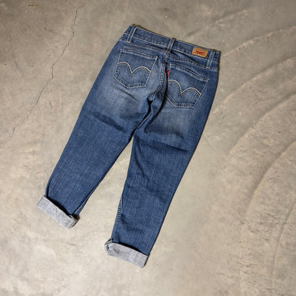 Levi's Straight Leg Jeans Womens 1M Blue Medium Wash