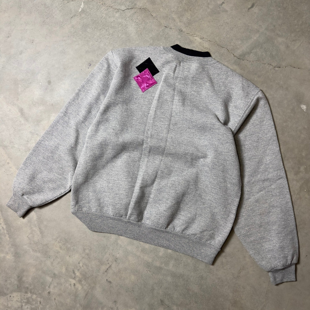 Vintage Jerzees Sweatshirt Womens Medium Gray 90s Geometric
