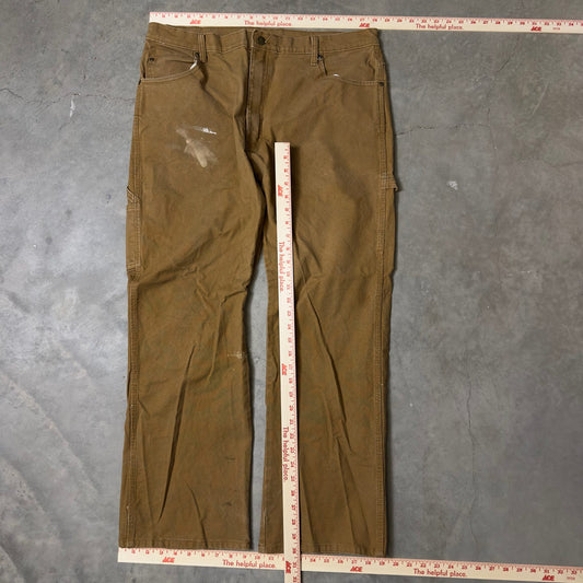 Dickies Carpenter Pants Mens 36x30 Brown Stretch